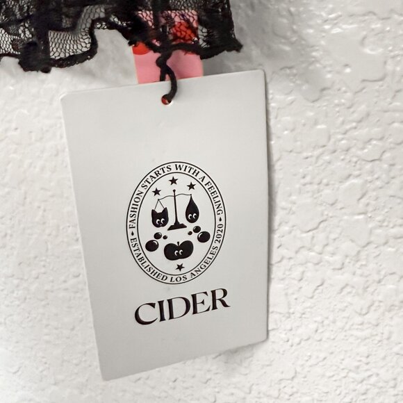 Cider Sheer Floral Lace Top 3XL Black See-Through Romantic Goth Dark Academia - Picture 5 of 6